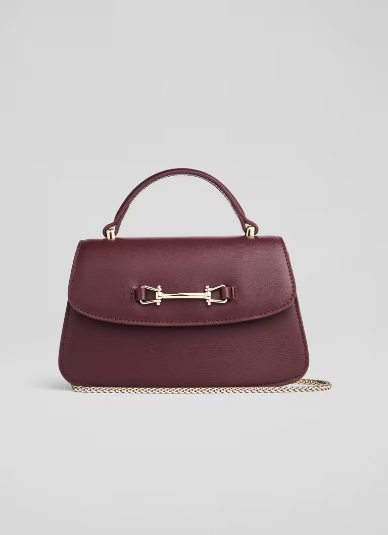 Amoris Bordeaux Crossbody Top Handle Bag | L.K. Bennett (UK)