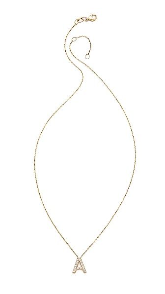 Diamond Letter Gold Necklace | Shopbop