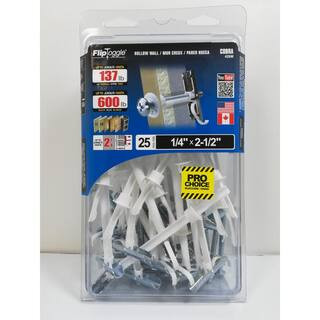 FLIPTOGGLE 1/4 in.-20 x 2-1/2 in. Anchor Plus Bolts (25-Piece)-425M - The Home Depot | The Home Depot