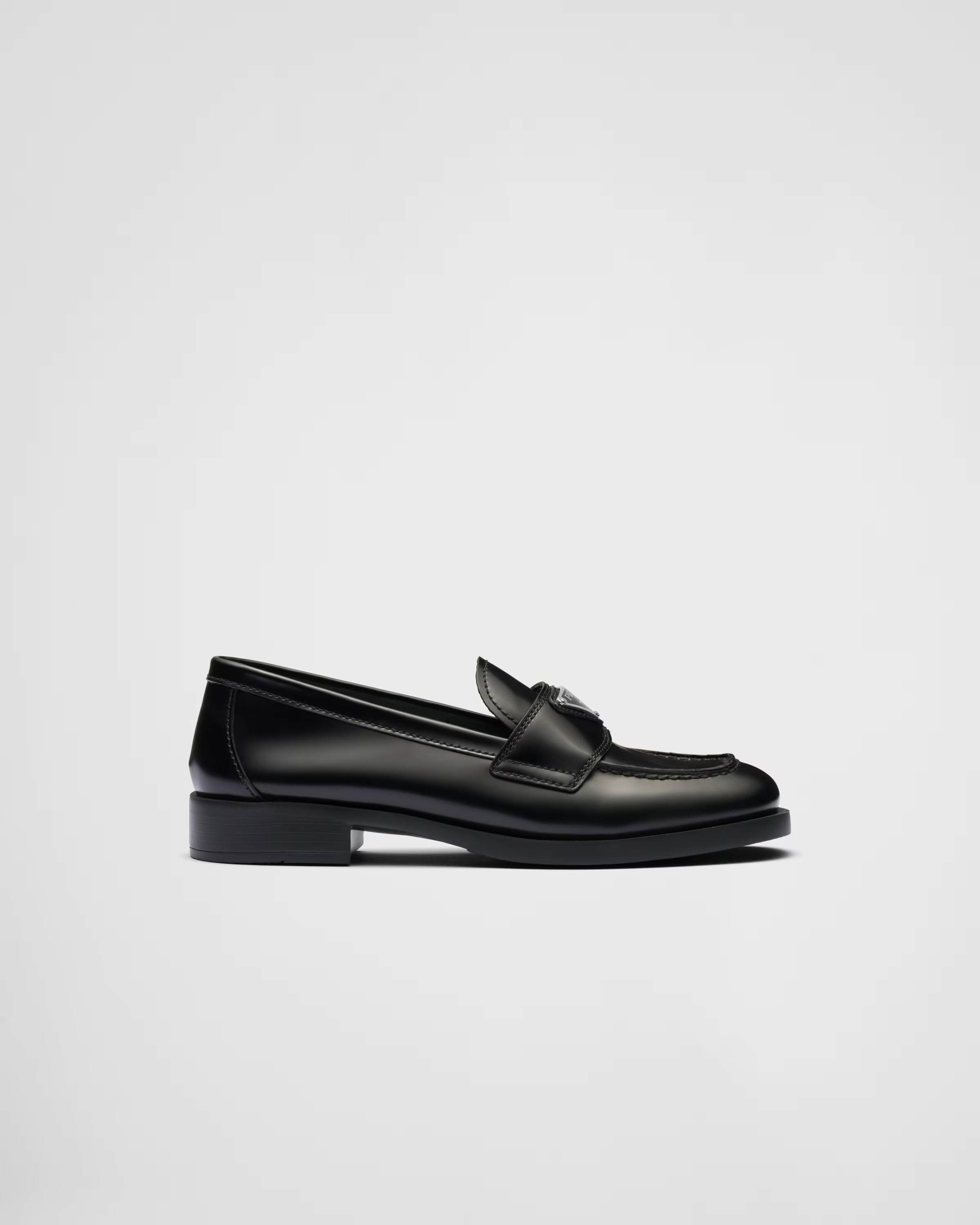 Unlined brushed leather loafers | Prada Spa (EU + UK)
