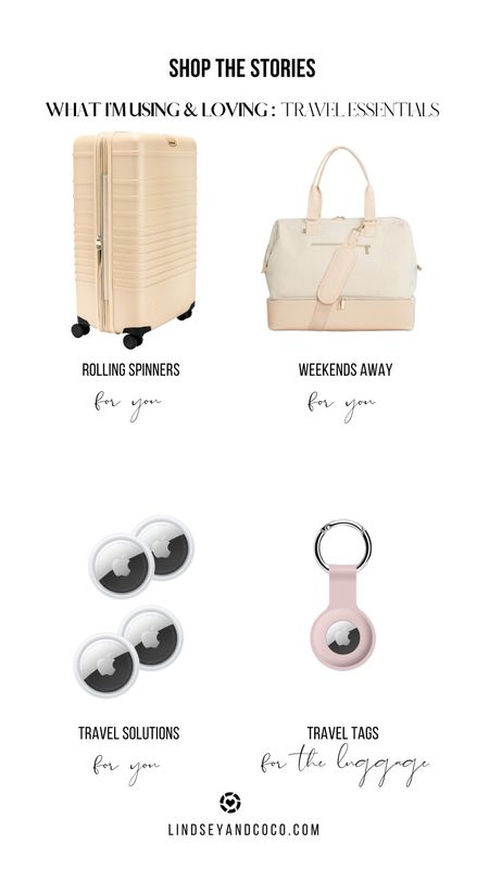 Travel Essentials: Roll-On Luggage, Apple Air Tags, Béis Weekender. 

#LTKstyletip #LTKtravel #LTKitbag