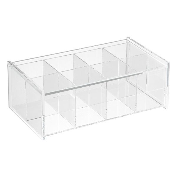 8-Compartment Acrylic Tea Box | The Container Store