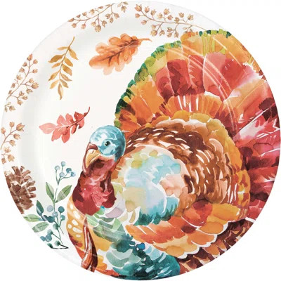 Say Hooray! Tasteful Turkey Dinner Plates, 32 ct. | Wayfair North America