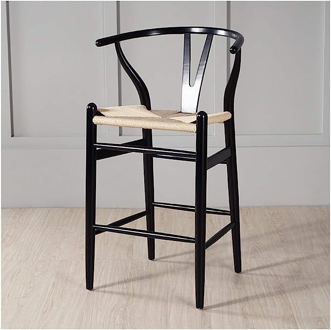 Amazon.com: ALeaf Barstools- Bar Chair Wood - Home Back Lounge Chair, Indoor and Outdoor High Bar... | Amazon (US)