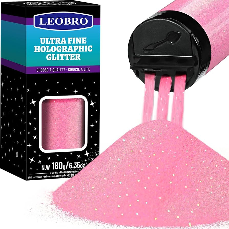 LEOBRO Pink Glitter, Glitter, 180g/6.35oz Fine Glitter, Craft Glitter for Resin, Glitter Flowers,... | Amazon (US)