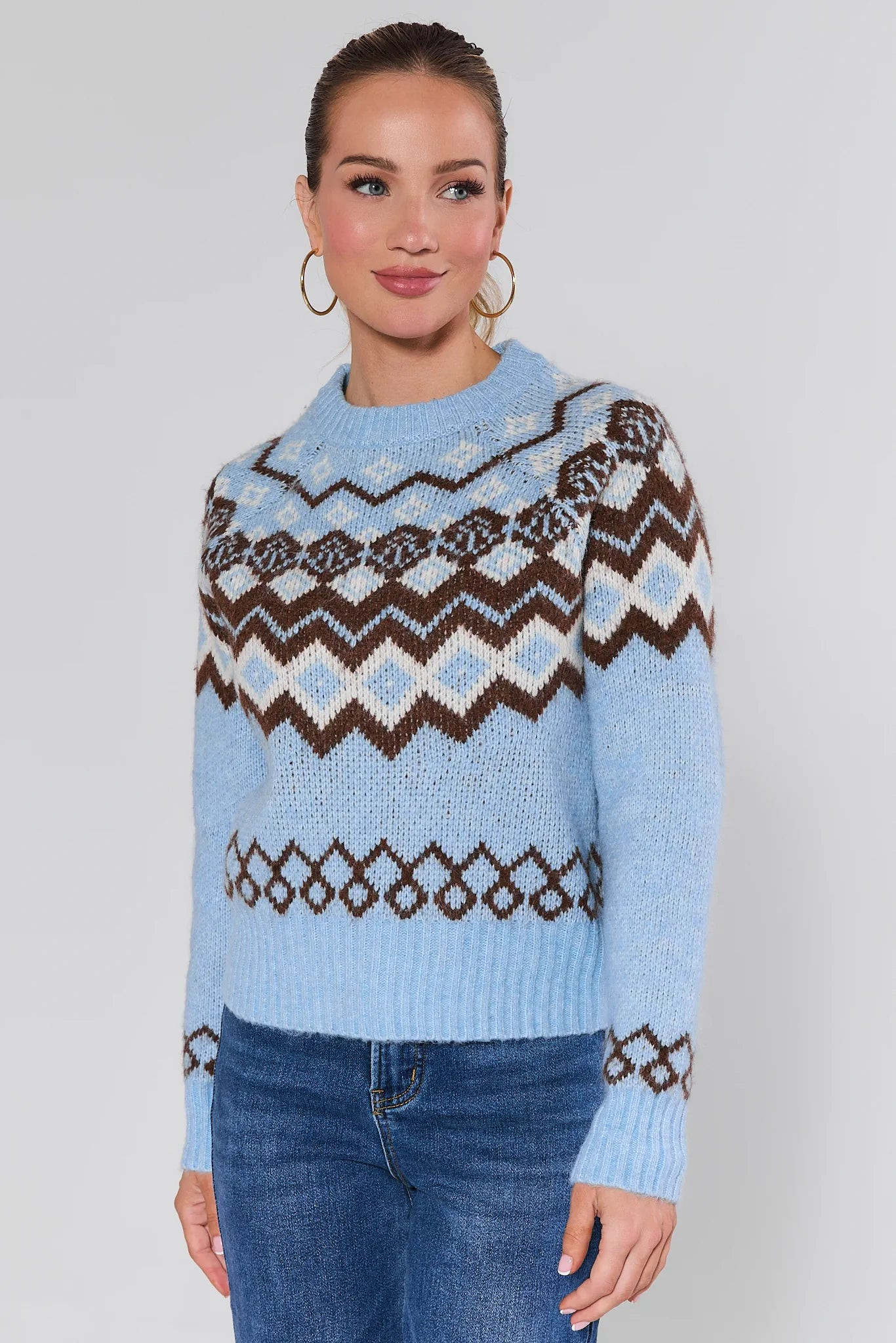 Astrid Fair Isle Knit Sweater | Avara