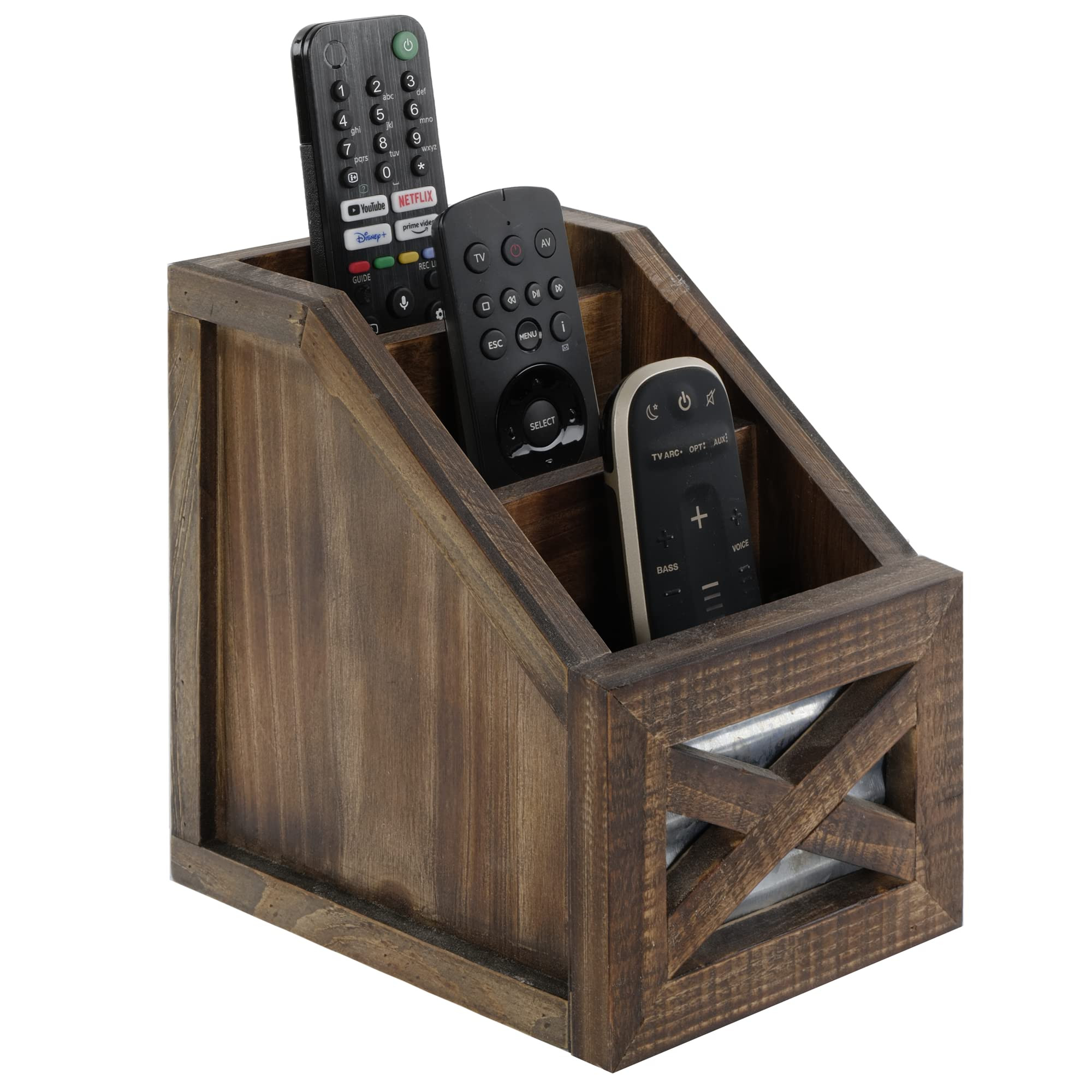 Autumn Alley Rustic Remote Holder - Farmhouse Desk Organizer, Barn Door Remote Holder, Desktop Or... | Amazon (US)