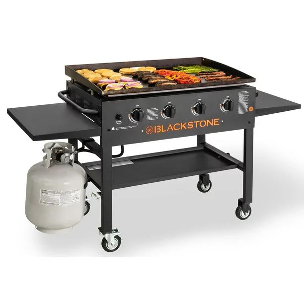 Blackstone 4-Burner 36" Griddle Cooking Station with Side Shelves - Walmart.com | Walmart (US)