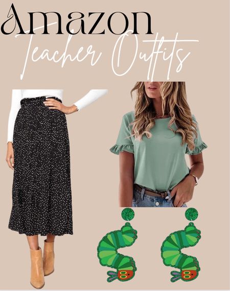 Teacher outfits from Amazon 

Teacher outfits, teacher intern outfit, teacher ootd, outfit ideas, amazon outfit, amazon fashion, amazon style, blouse, skirt, teacher earrings
#amazon #teacheroutfit

#LTKfindsunder50 #LTKstyletip #LTKmidsize