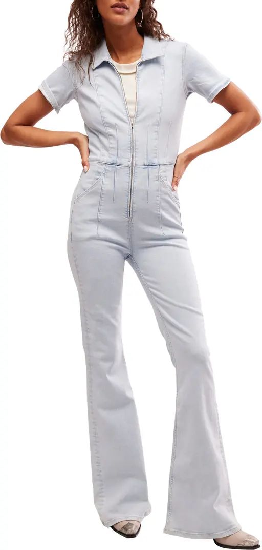 Jayde Denim Flared Jumpsuit | Nordstrom