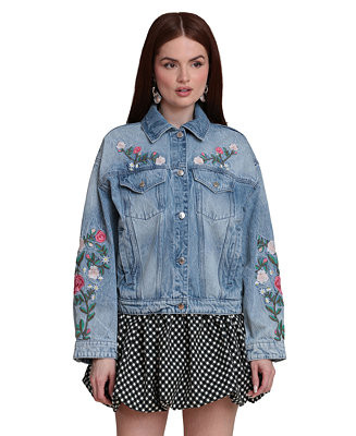 Women's Pleated Back Trucker Jacket | Macy's