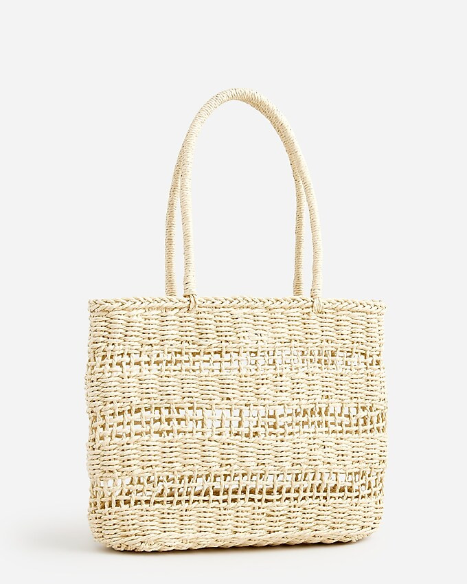 Marseille tote in open-weave straw | J. Crew US