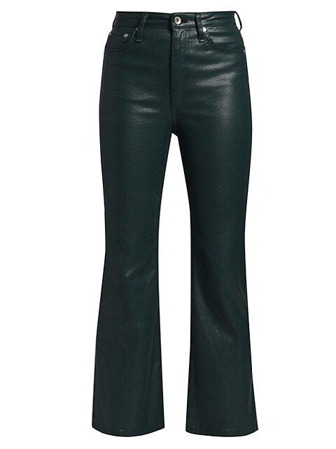 Casey Coated High-Rise Ankle Flare Jeans | Saks Fifth Avenue