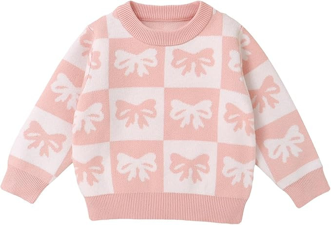 Toddler Baby Girl Strawberry Sweater Big Sis Letter Embroidery Knit Sweaters Crewneck Sweatshirt ... | Amazon (US)