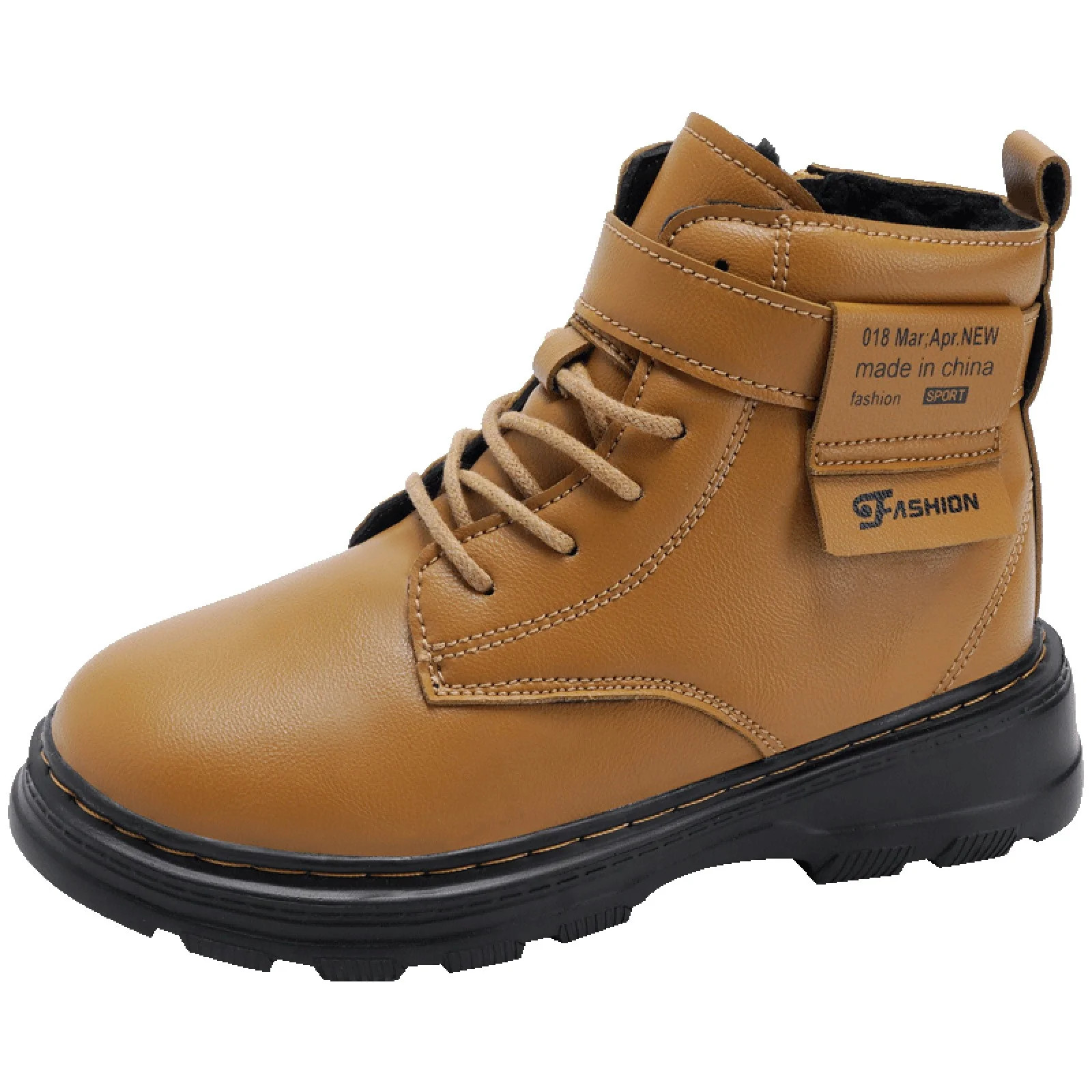 Splozh Boys Winter Boots Boys Girls Side Zipper Combat Ankle Boots(Toddler/Little Kid),Brown 1 | Walmart (US)