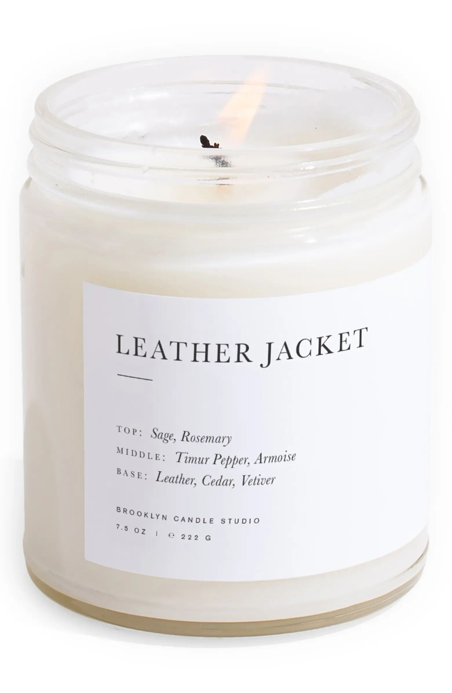 Studio Minimalist Collection Leather Jacket Candle | Nordstrom