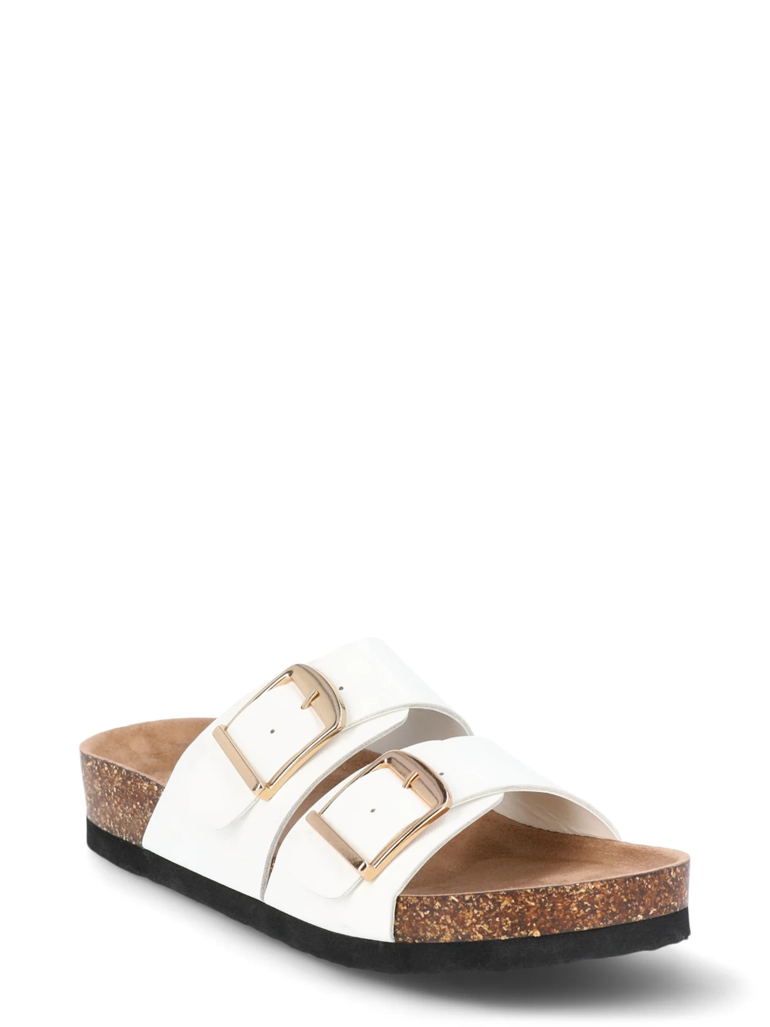 Time and Tru Women's Footbed Slide Sandals, Wide Width Available | Walmart (US)