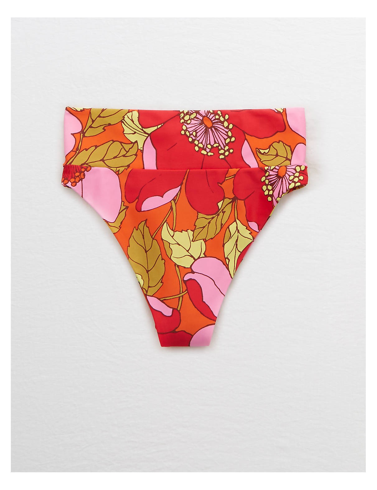 Aerie High Cut Cheeky Bikini Bottom, Scarlet | American Eagle Outfitters (US & CA)