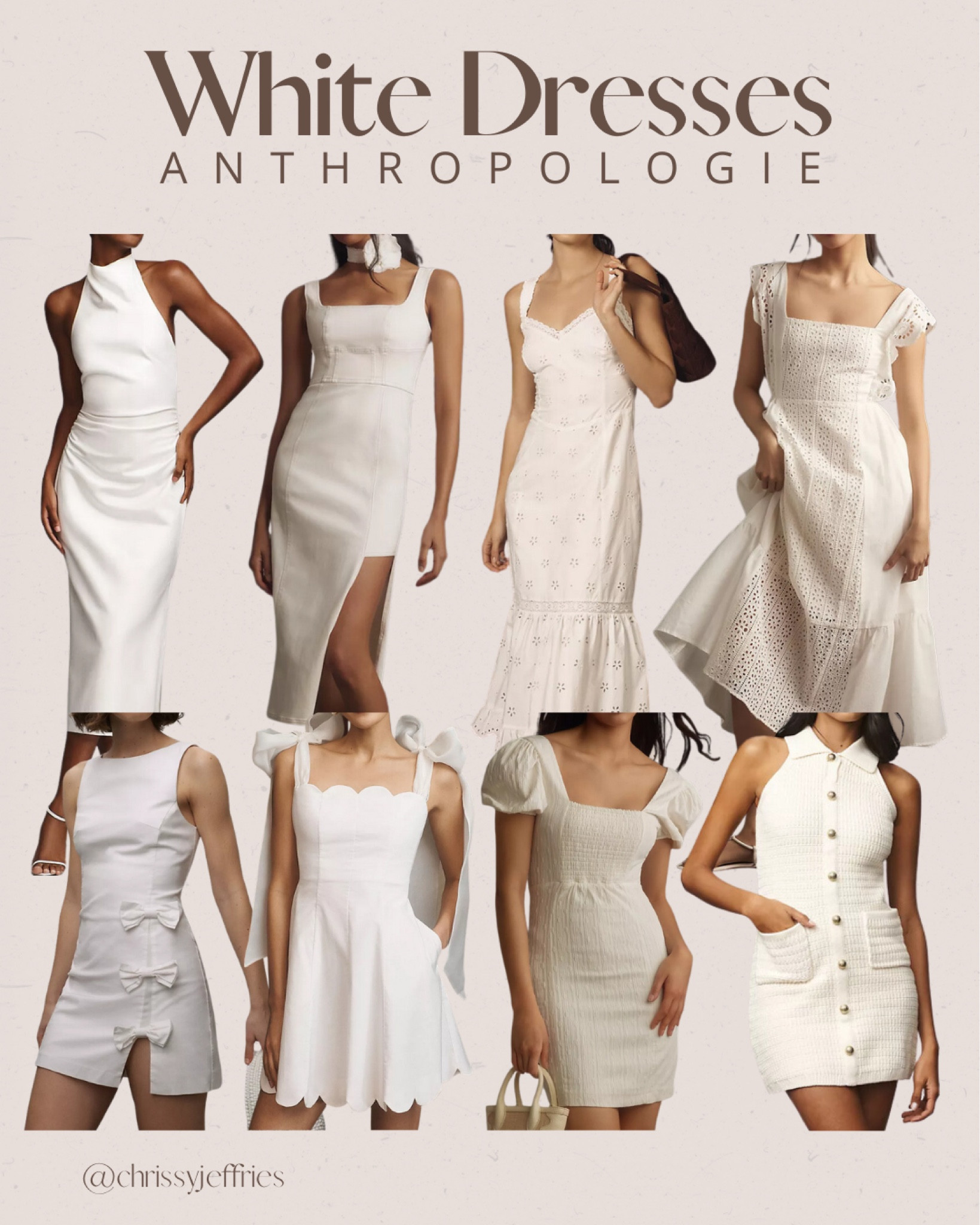 Trending white dresses from Anthropologie! 

#whitedresses #elopementdress #weddingdress #formaldress #summerdress

#LTKwedding #LTKstyletip