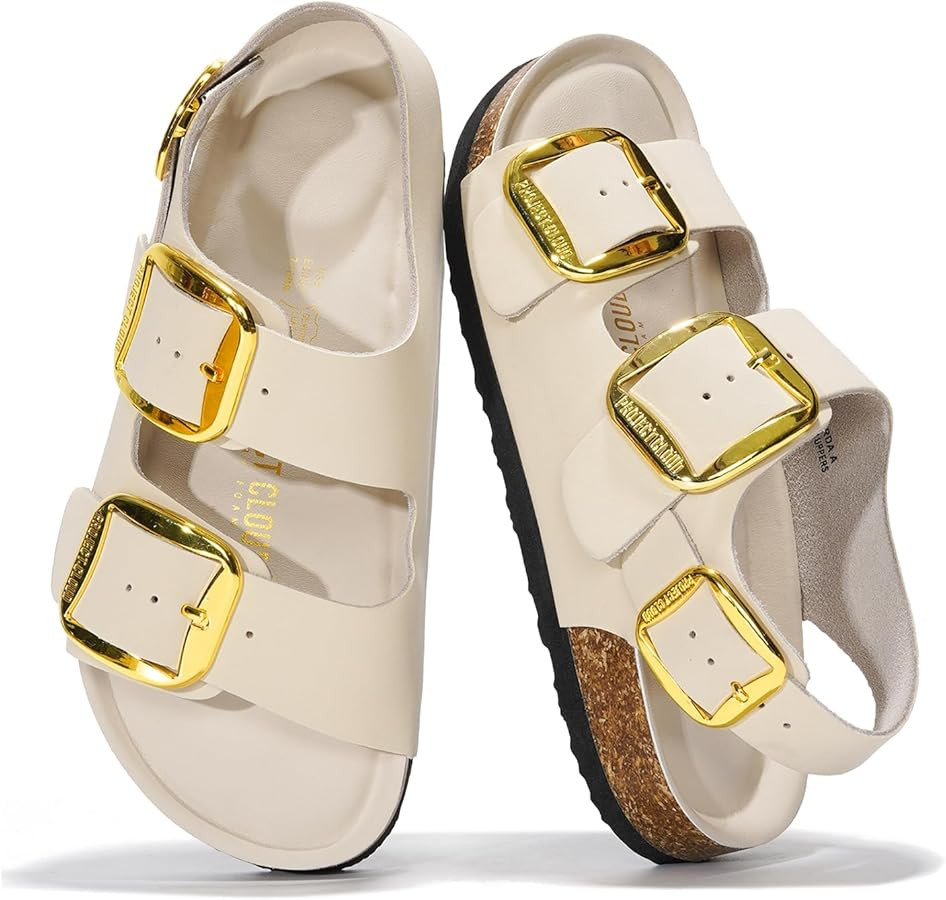 Project Cloud Genuine Leather Summer Sandals for Women 2025 - Memory Foam Slingback Womens Sandal... | Amazon (US)