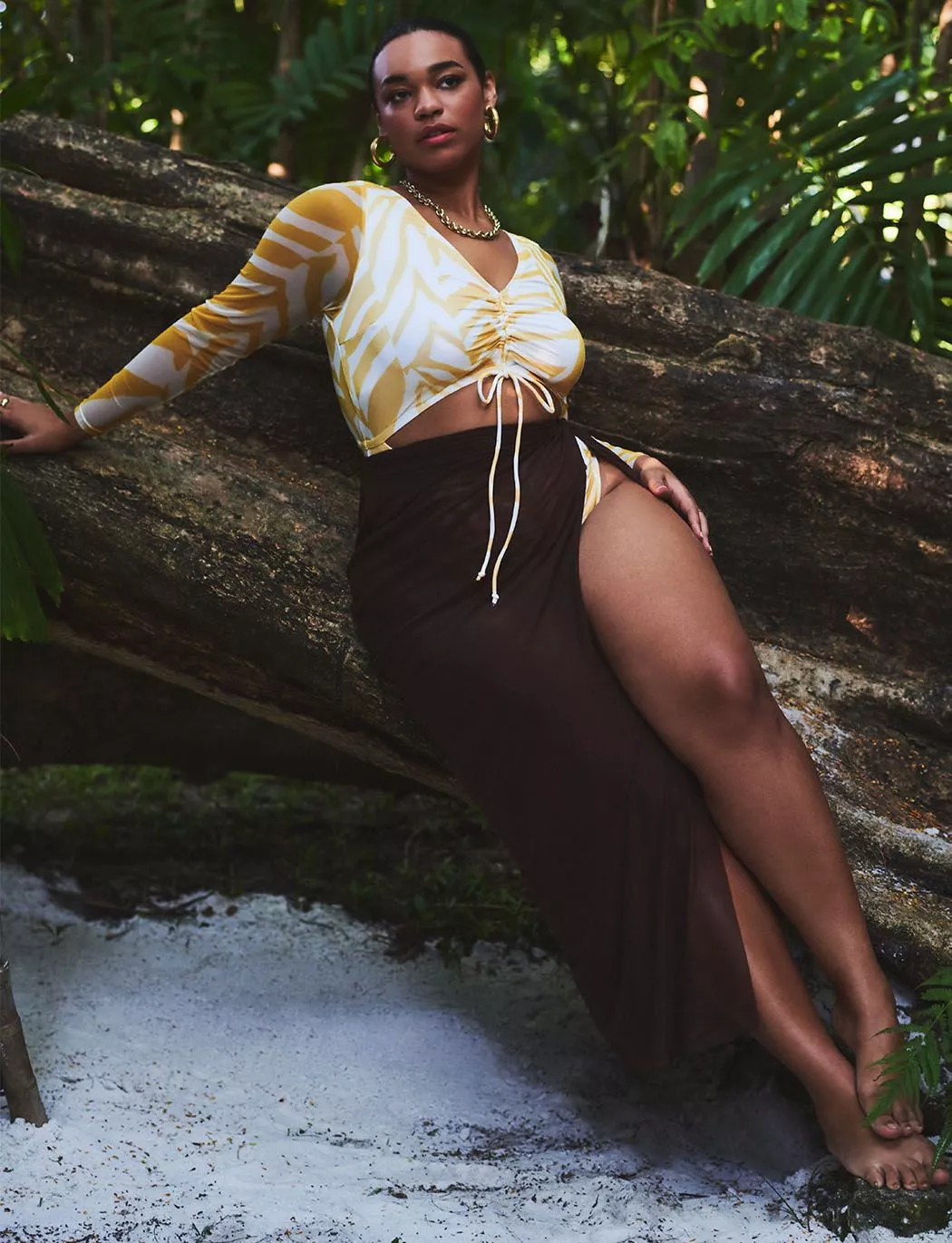 Twist Front Sarong Wrap Coverup Skirt | Eloquii