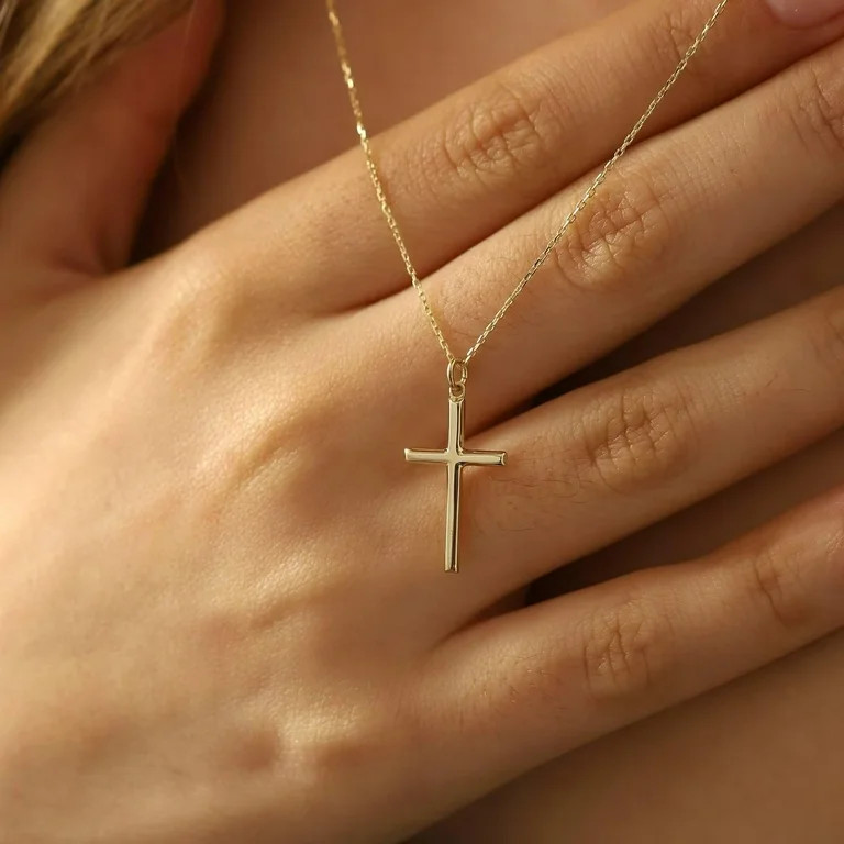 Turandoss 14K Gold Plated Dainty Tiny Cross Pendant Necklace for Women Faith Jewelry Trendy Perso... | Walmart (US)
