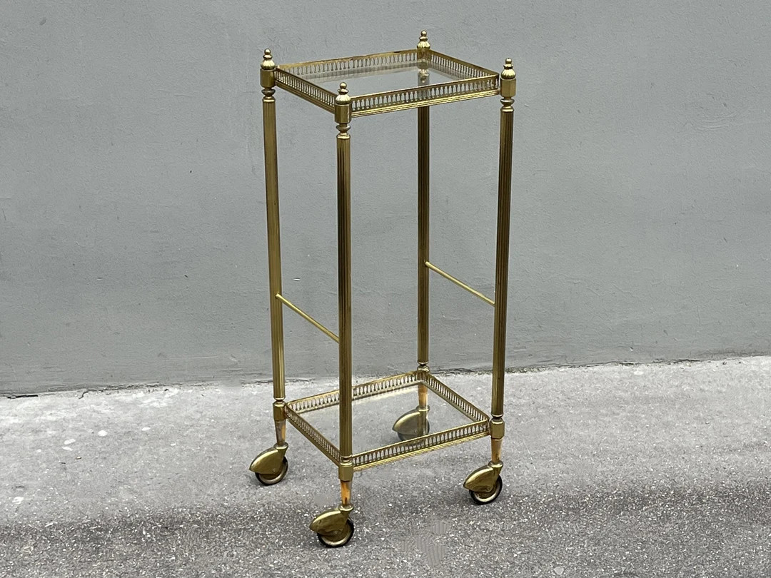Elegant 60's French Brass Side Table by Maison Baguès. - Etsy | Etsy (US)