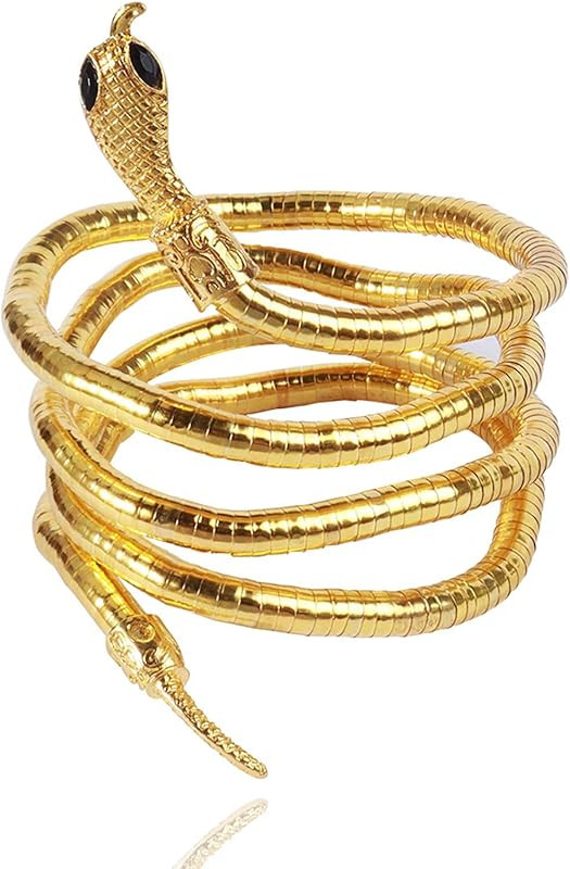 Glexible Snake Bracelet for Women Medusa Necklace for Hollween Party Bendable Snake Bracelet Snake C | Amazon (US)