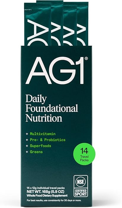 AG1 Athletic Greens Powder Supplement, Improve Gut Health, Multivitamin, Probiotic, Gluten Free, ... | Amazon (US)