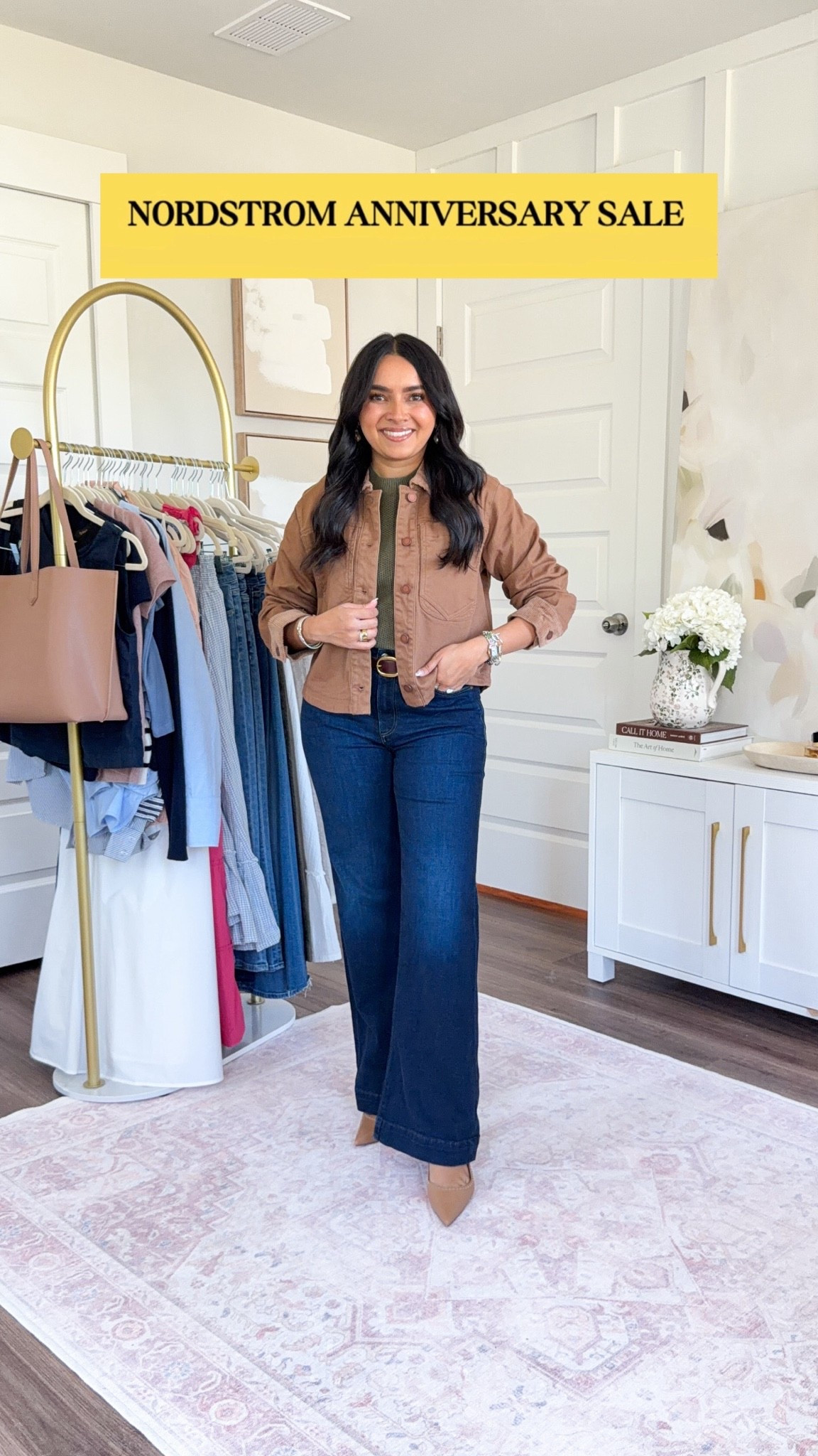 Nordstrom Anniversary Sale Outfits! Jeans size 26 petite TTS
Green sweater size xxs TTS
Brown candied walnut color jacket size xs TTS

#LTKootd #LTKPetite #LTKSaleAlert
