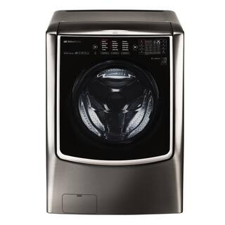 LG SIGNATURE 5.8 Cu. Ft. SMART Front Load Washer in Black Stainless Steel with TurboWash and Stea... | The Home Depot