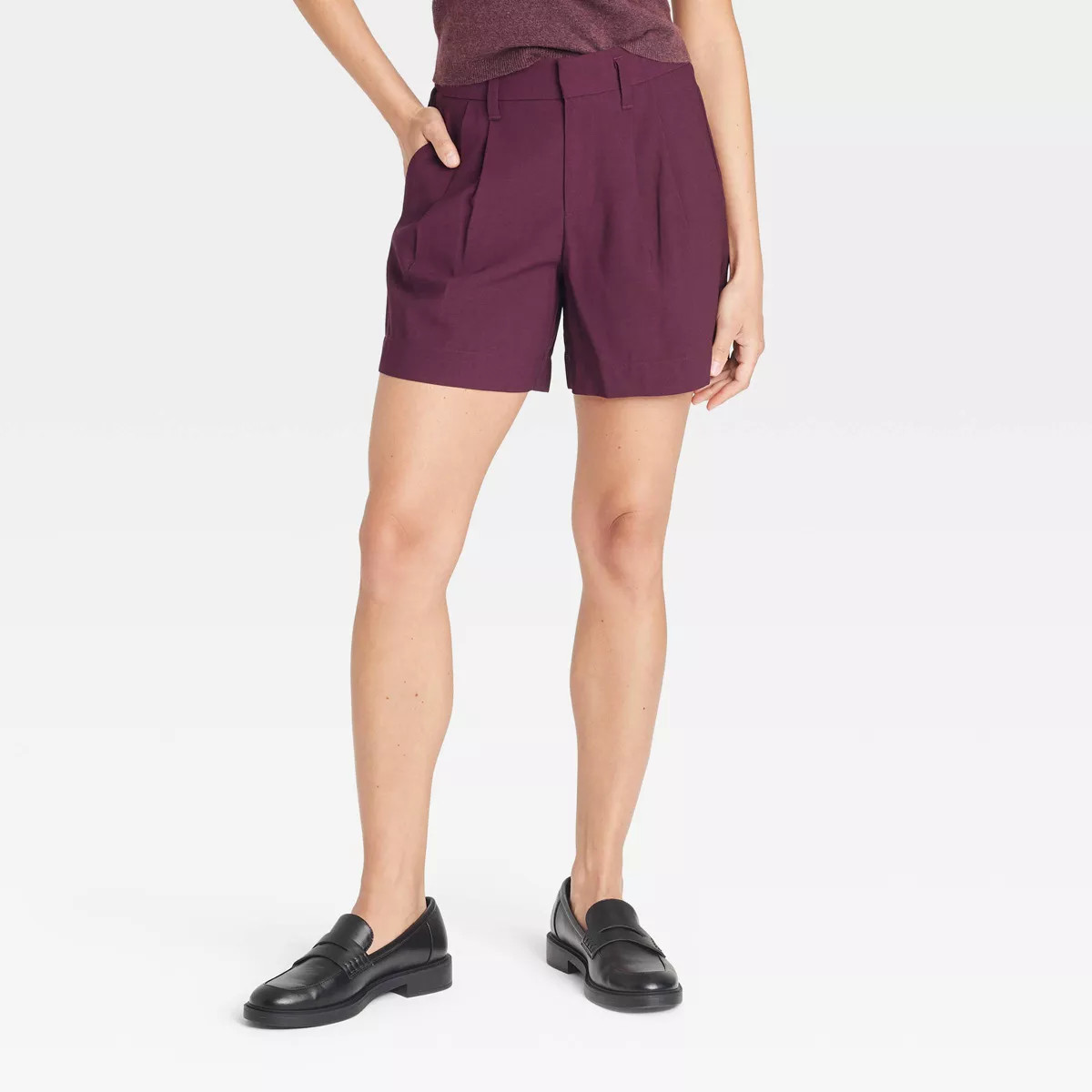 Women's High-Rise Pleat Front Shorts - A New Day™ | Target