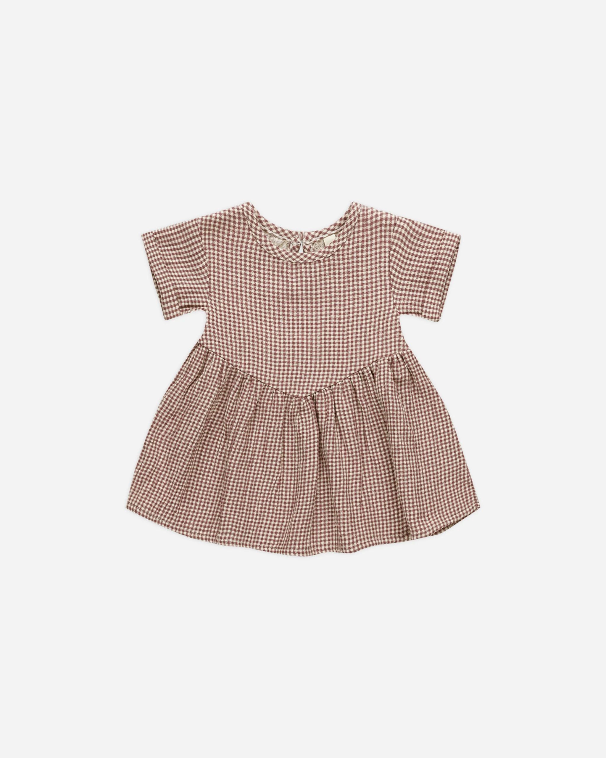 Brielle Dress || Plum Gingham | Rylee + Cru