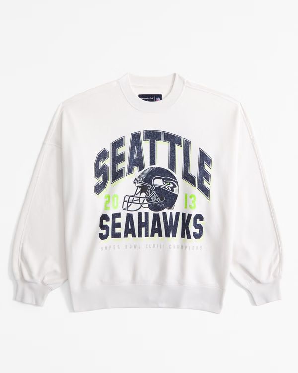 NFL Seattle Seahawks Graphic Oversized Sunday Crew | NFL NFL | Abercrombie.com | Abercrombie & Fitch (US)