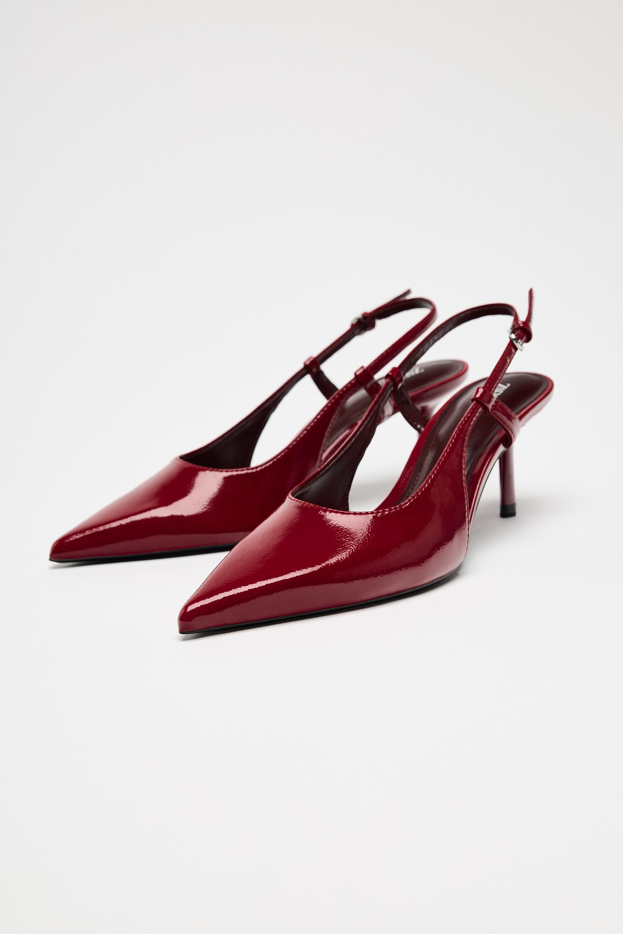 PATENT LEATHER SLINGBACK PUMPS | Zara US