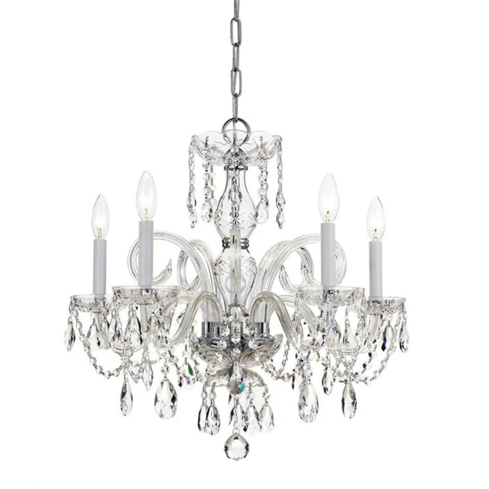 Crystorama Traditional Crystal 5 -Light Chrome Metal Chandelier one_size | 1005-CH-CL-MWP | Lowe's