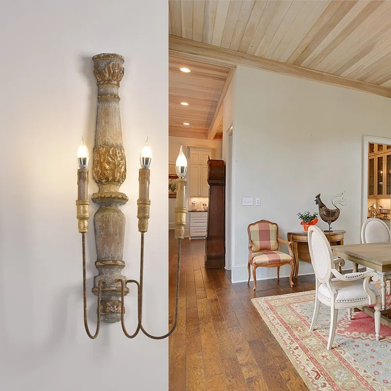 Medway Wood Candle Wall Light | Wayfair North America