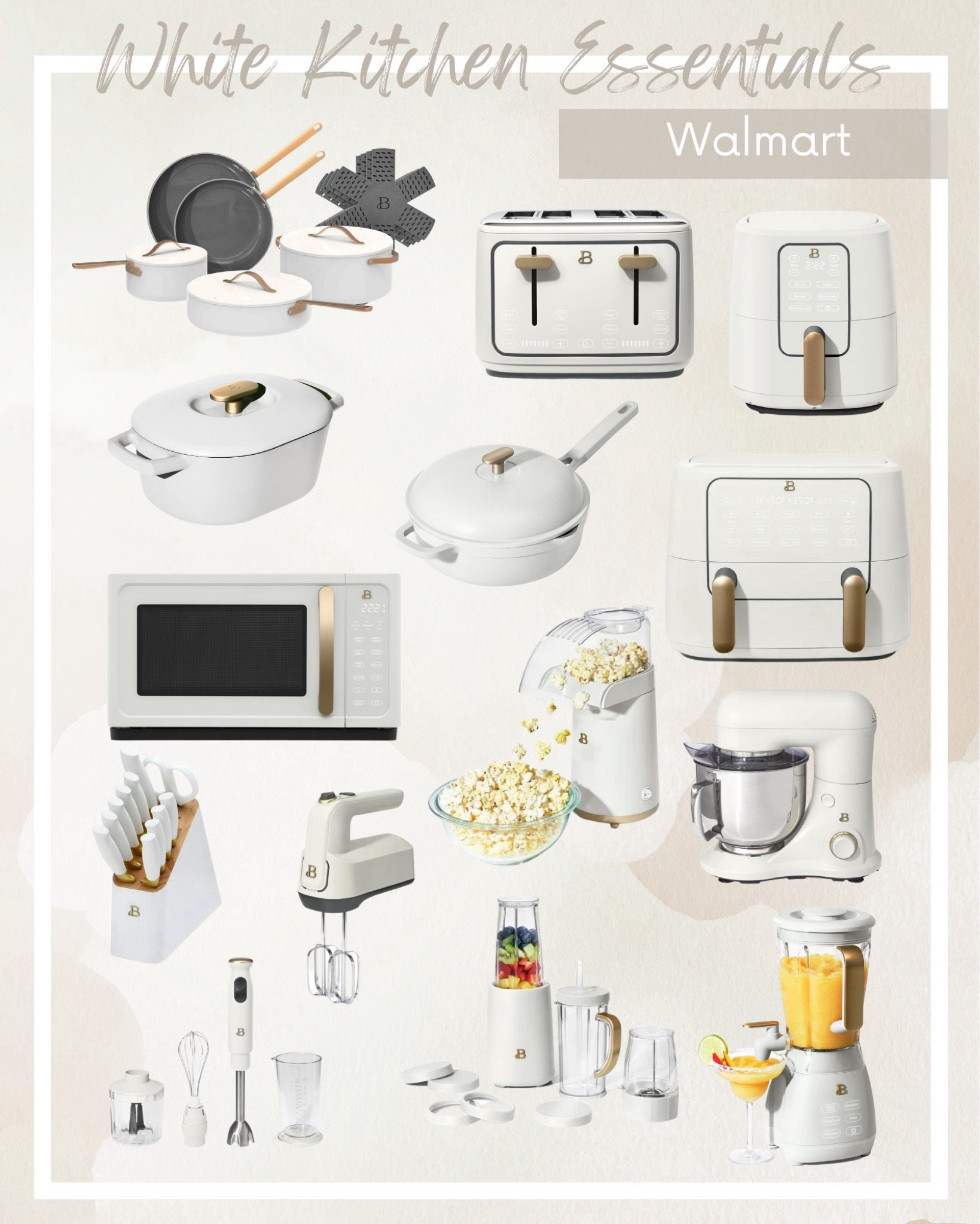 #walmartpartner White kitchen essentials available at @Walmart!  Affordable prices on toaster, air fryer, microwave, popcorn popper, and other white small appliances! #walmarthome

#LTKHome #LTKFindsUnder50 #LTKSaleAlert
