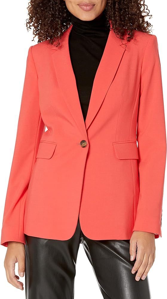 Amazon.com: DKNY Women's Pockets Casual Lon Sleeve Jacket, Cayenne : Clothing, Shoes & Jewelry | Amazon (US)