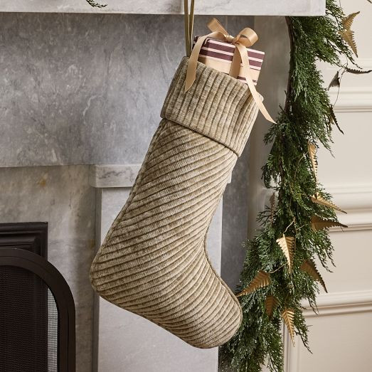 Corded Bias Velvet Stockings | West Elm (US)