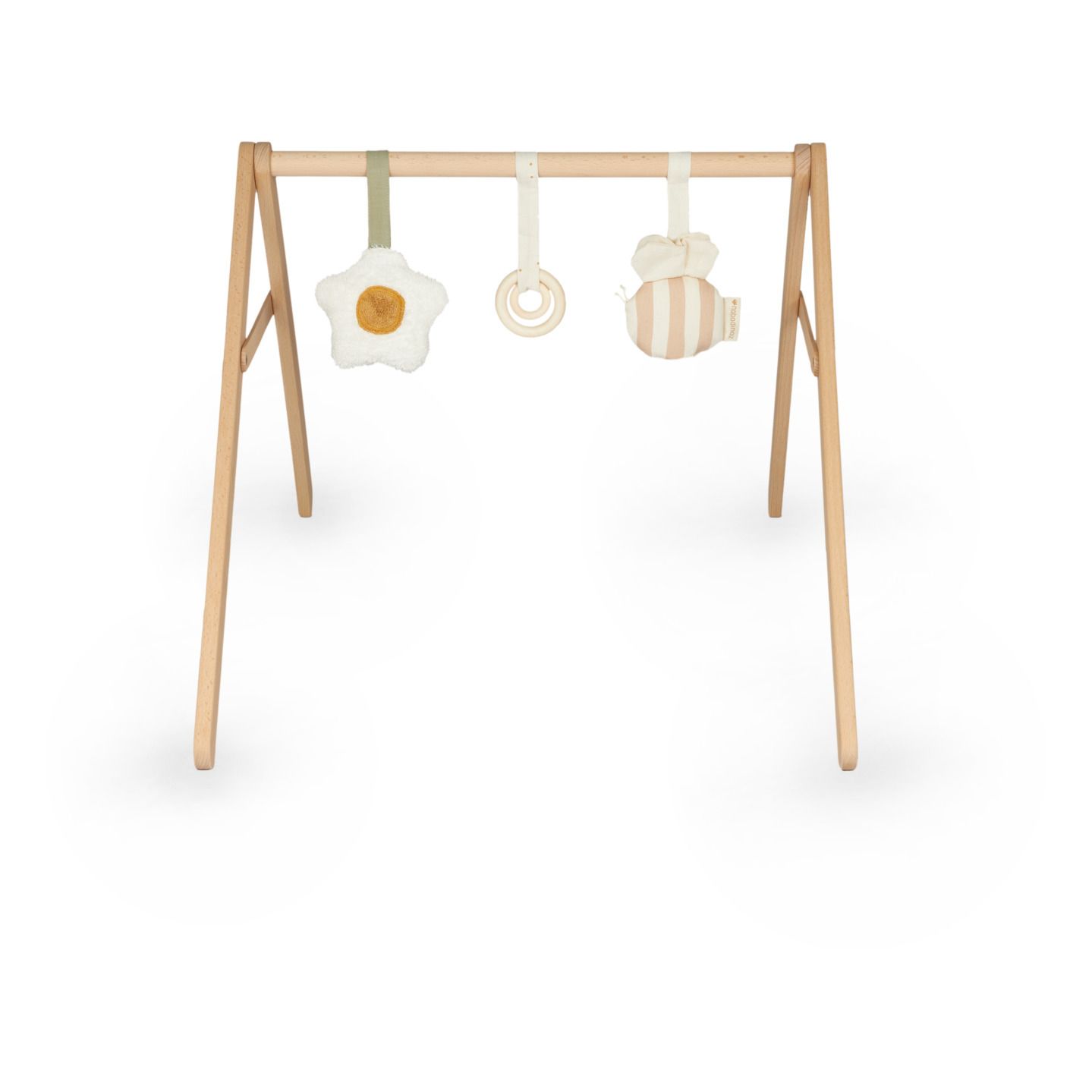 Wooden Activity Arch + Hanging Toys Beige Nobodinoz Design Baby | Smallable DE