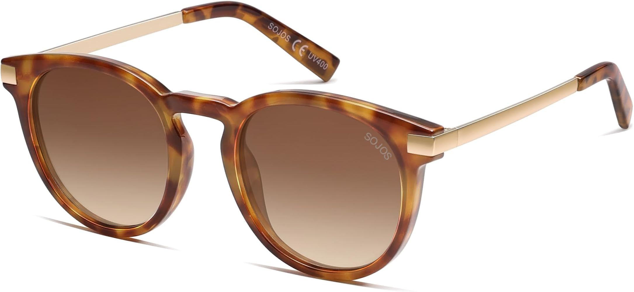 SOJOS Retro Round Polarized Sunglasses Womens Mens Classic Vintage Trendy Sunnies SJ2368 | Amazon (US)