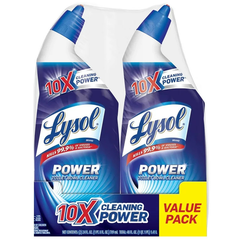 Lysol Power Toilet Bowl Cleaner Gel, For Cleaning and Disinfecting, Stain Removal, 24oz (Pack of ... | Walmart (US)