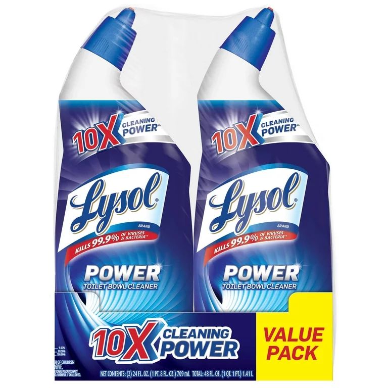 Lysol Power Toilet Bowl Cleaner Gel, For Cleaning and Disinfecting, Stain Removal, 24oz (Pack of ... | Walmart (US)