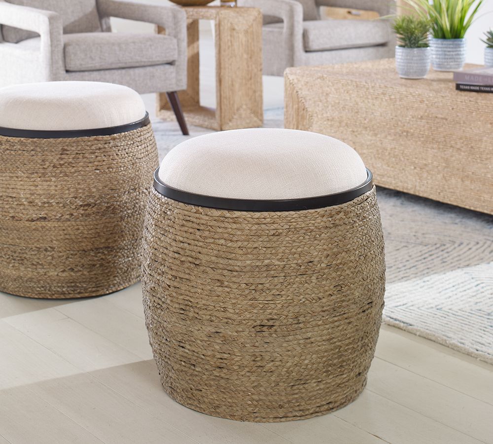 Agatha Round Accent Stool | Pottery Barn (US)
