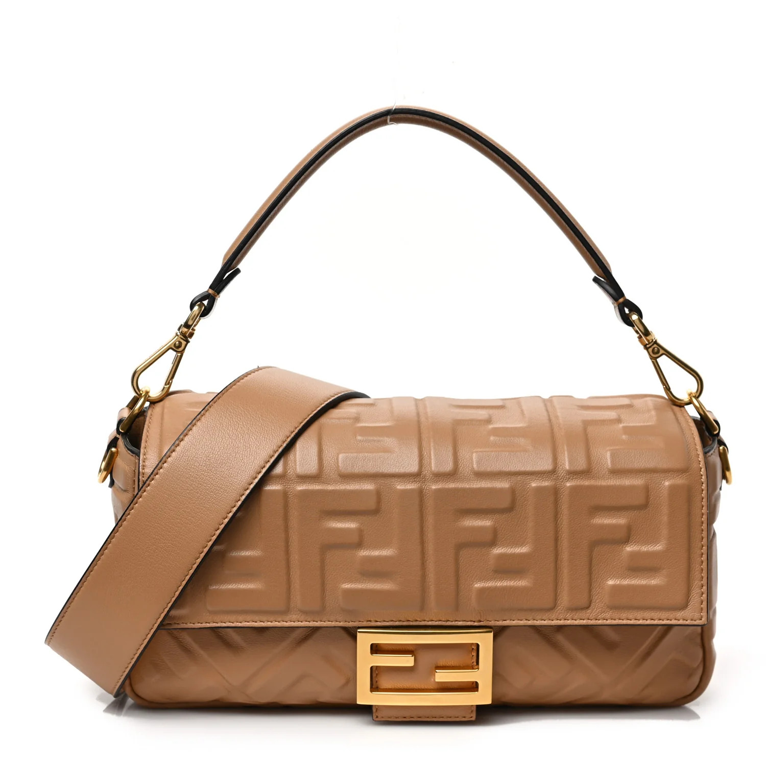 Nappa FF 1974 Embossed Baguette Miele Scuro | FASHIONPHILE (US)