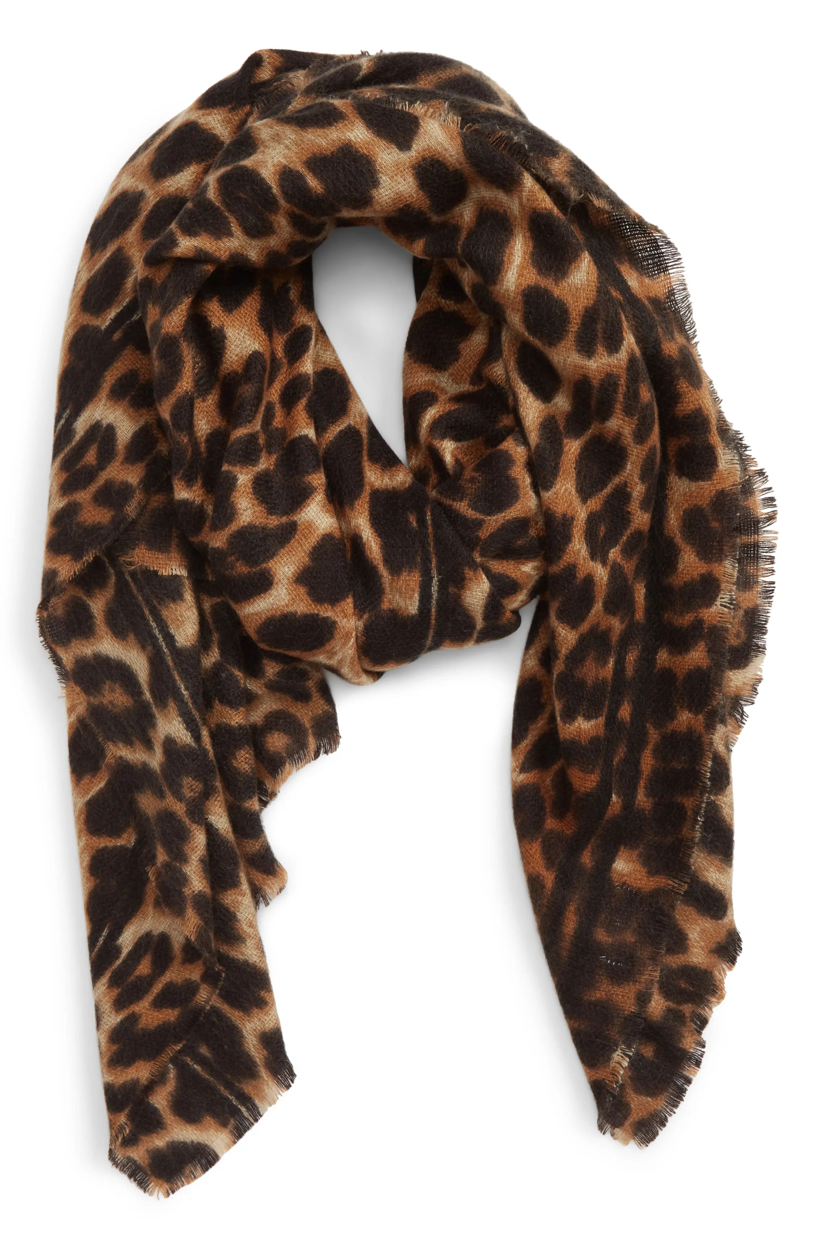 Leopard Print Blanket Scarf | Nordstrom