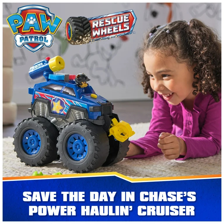 PAW Patrol: Rescue Wheels Chase’s Power Haulin’ Cruiser with Lights, Sounds & Figure | Walmart (US)