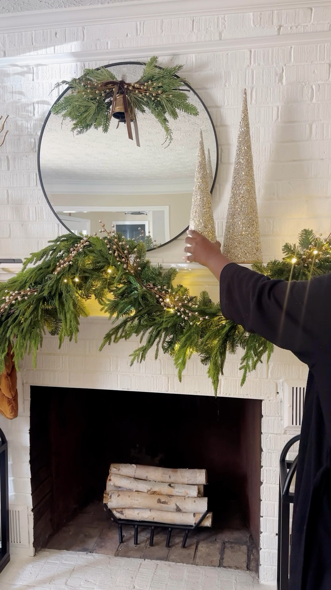 Christmas fireplace mantel decor 

#LTKSeasonal #LTKHome #LTKHoliday