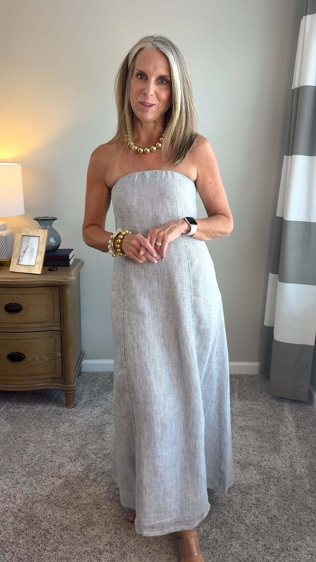 Linen strapless dress from @Quince

#LTKdayinmylife #LTKootd #LTKOver40
